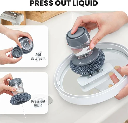 Soap Dispensing Palm Brush