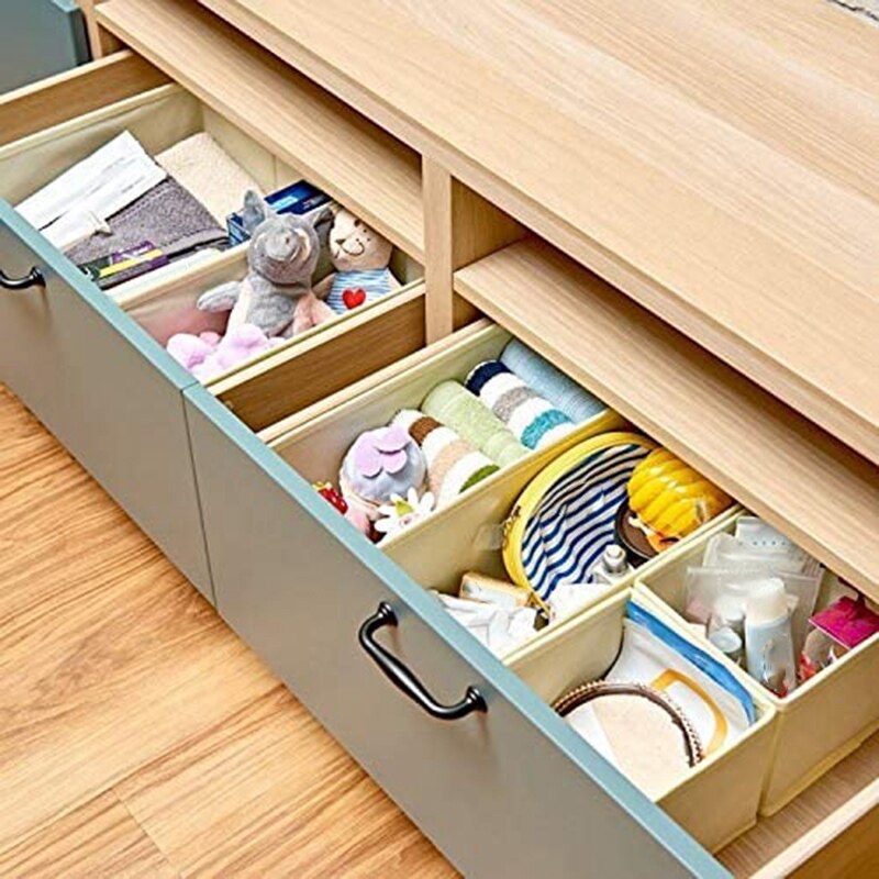 6 pcs set Drawer Organizers for Clothing And Cosmetics