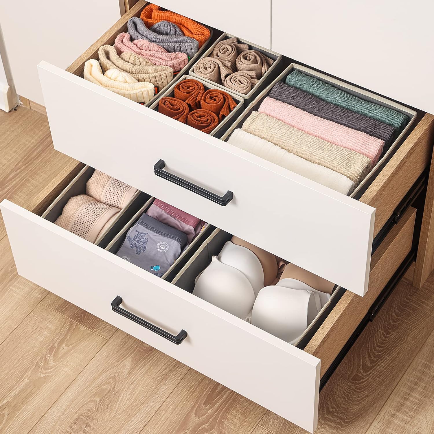 6 pcs set Drawer Organizers for Clothing And Cosmetics