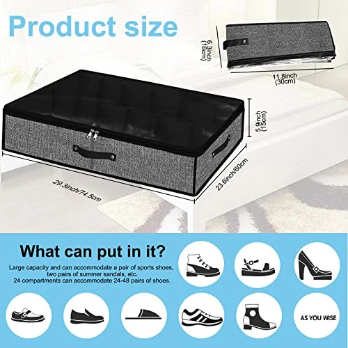12 Pairs Shoe organizer storage bag
