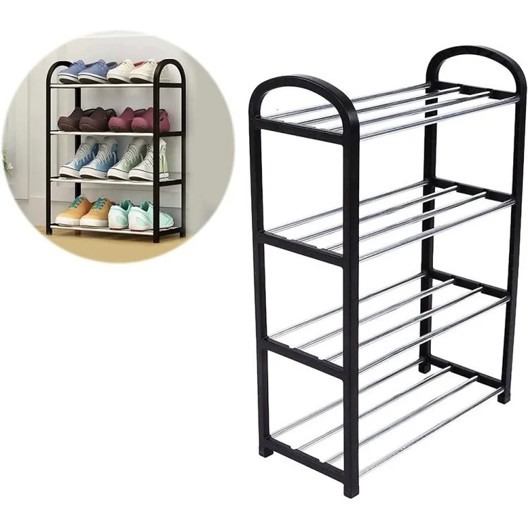 4 Layer Shoe Stand Stackable Shoe Rack Organizer Storage Stand